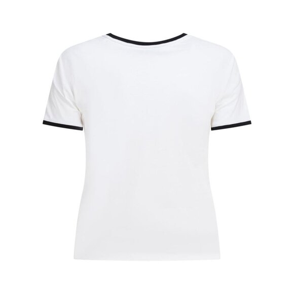 Self-Portrait Crew-Neck T-Shirt With Embroidered Logo tag size 10 Women - Picture 2 of 4